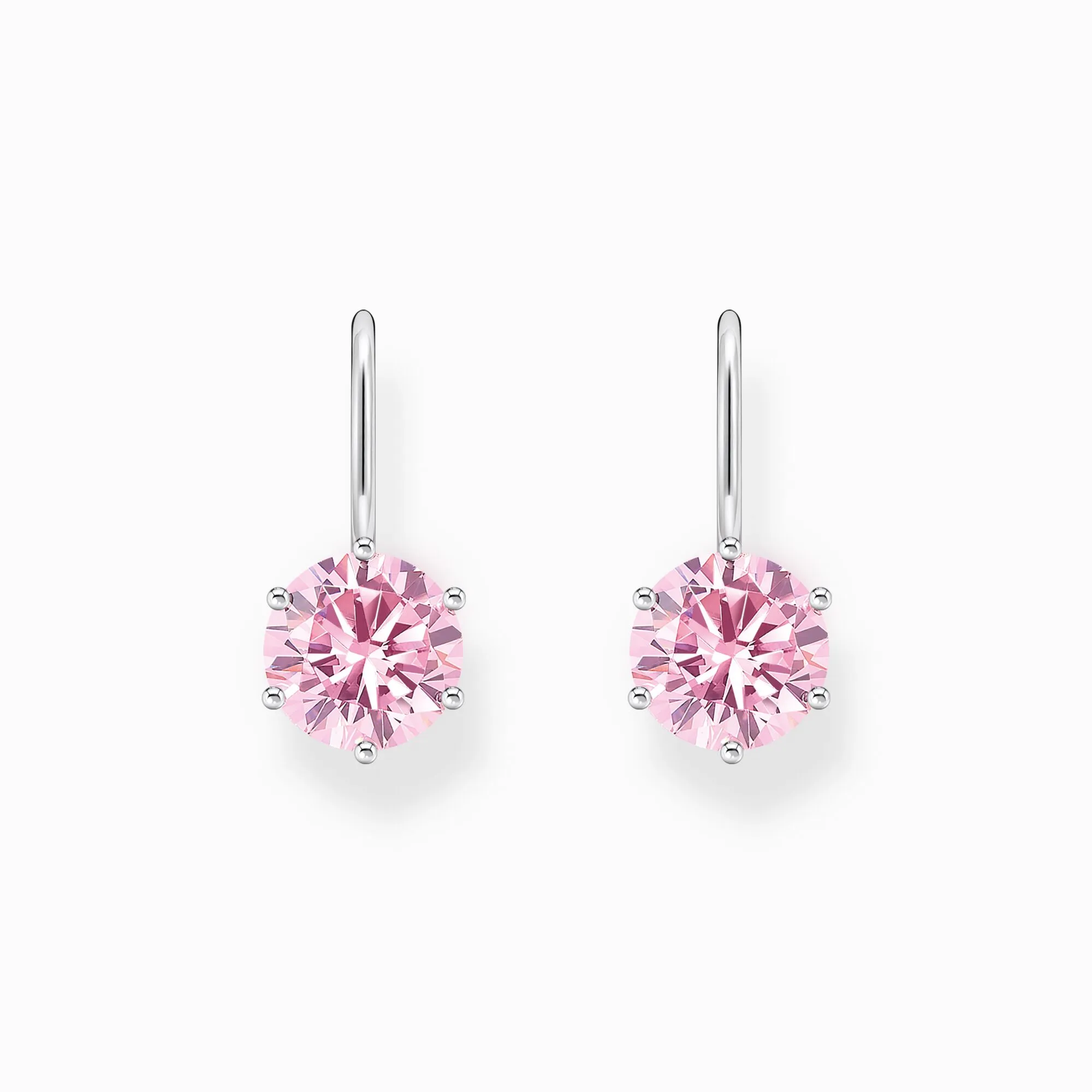 Thomas Sabo Sterling Silver Circle Pink Zirconia Earrings sold by C.W. Sellors