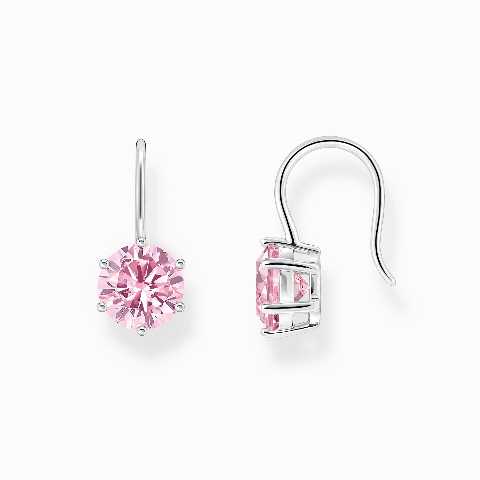Thomas Sabo Sterling Silver Circle Pink Zirconia Earrings sold by C.W. Sellors product image thumbnail 2