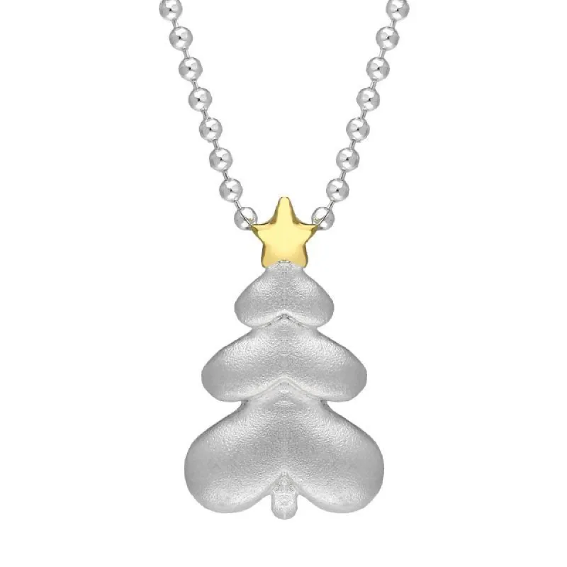 Yellow Gold Plated Sterling SilverChristmas Tree Star Necklace sold by C.W. Sellors