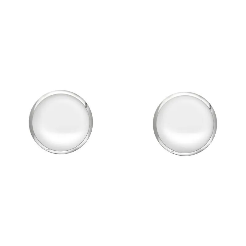 Sterling Silver Bauxite 4mm Classic Small Round Stud Earrings sold by C.W. Sellors