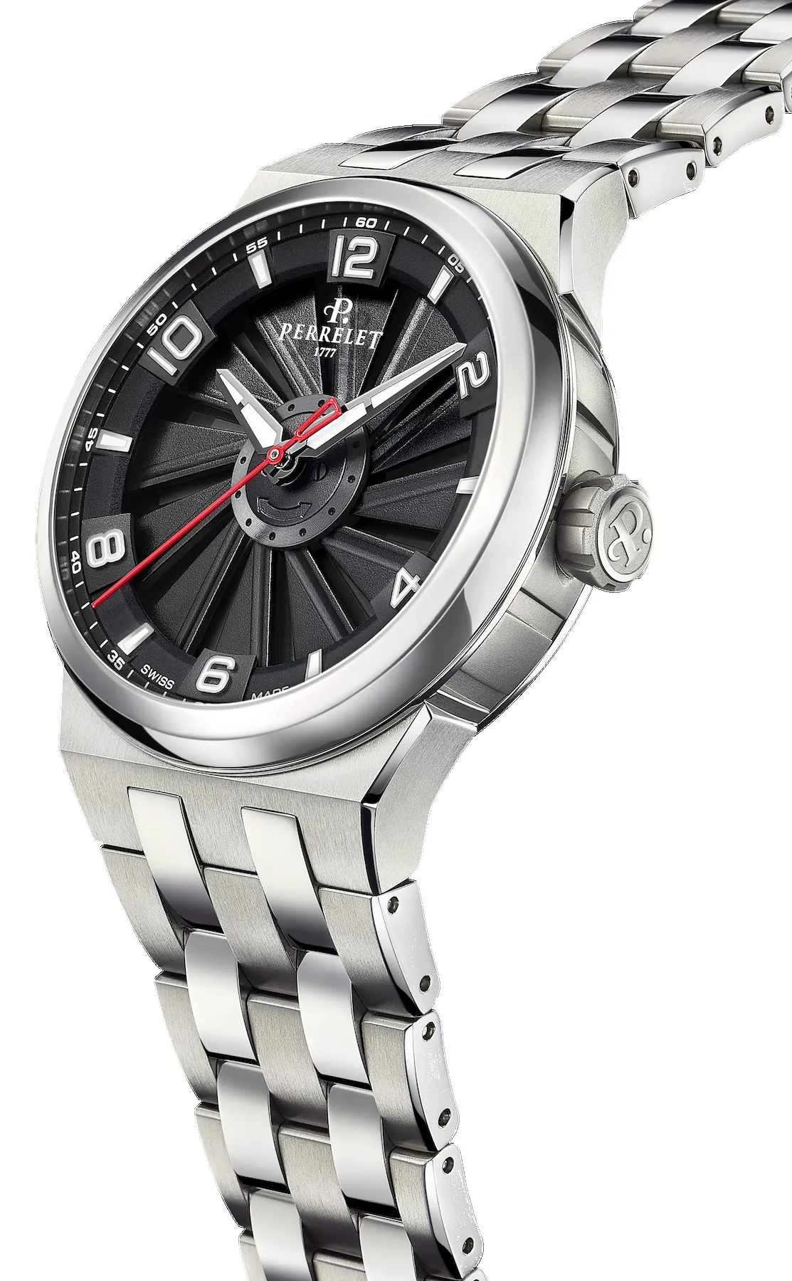 Perrelet Turbine Titanium 41 Black Bracelet Watch sold by C.W. Sellors product image thumbnail 2