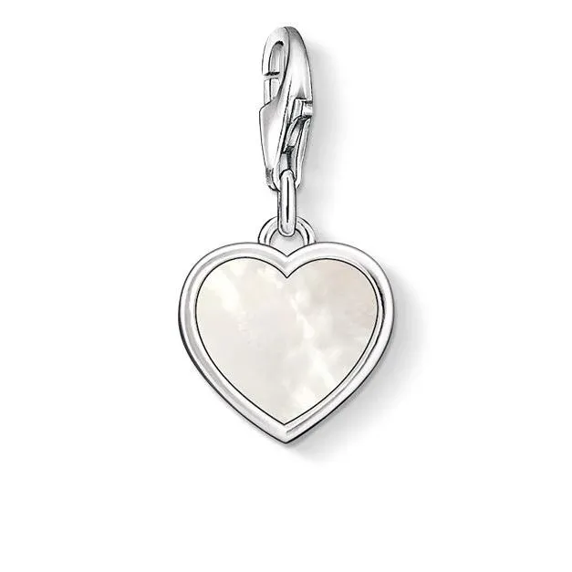 Thomas Sabo Charm Club Sterling Silver Mother of Pearl Heart Charm D sold by C.W. Sellors