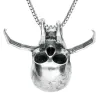 Sterling Silver Large Predator Skull Necklace sold by C.W. Sellors