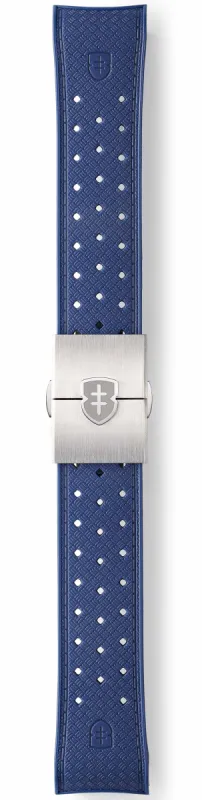 Elliot Brown Strap Leather 22mm Blue Tropic Brushed Steel Deployment made by C.W. Sellors
