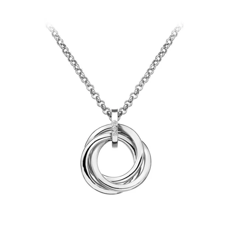 Hot Diamonds Trio Sterling Silver Necklace sold by C.W. Sellors