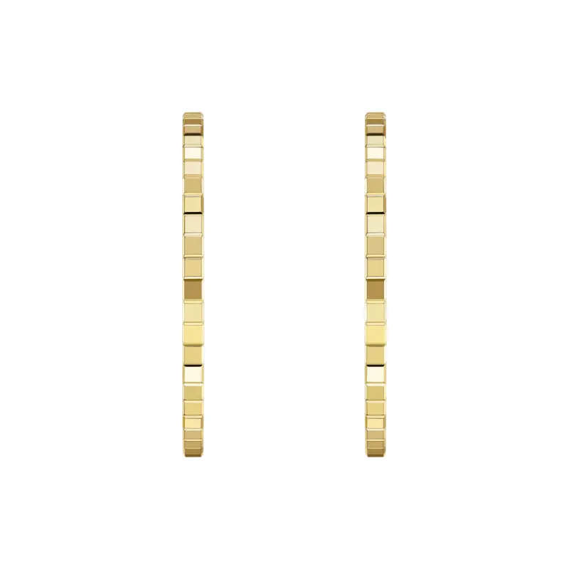 Chopard Ice Cube 18ct Yellow Gold Hoop Earrings sold by C.W. Sellors