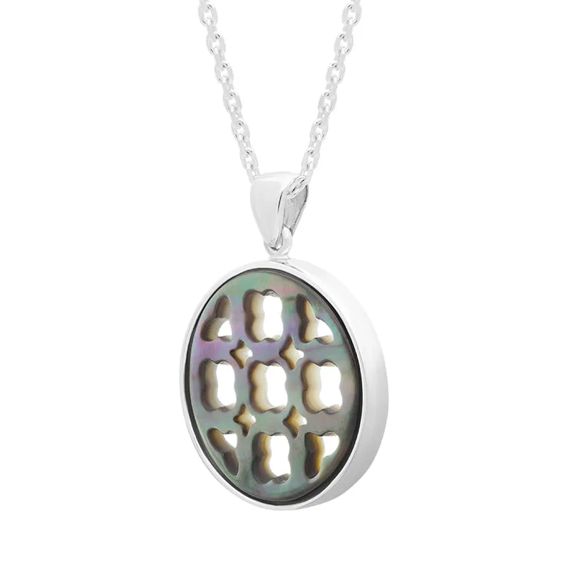 Sterling Silver Mother of Pearl Open Clover Necklace D sold by C.W. Sellors product image thumbnail 2