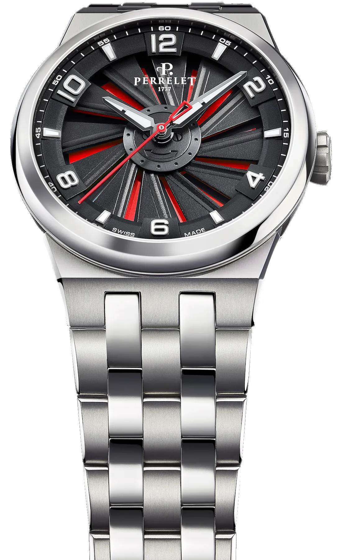 Perrelet Turbine Titanium 41 Red Bracelet Watch sold by C.W. Sellors product image thumbnail 4