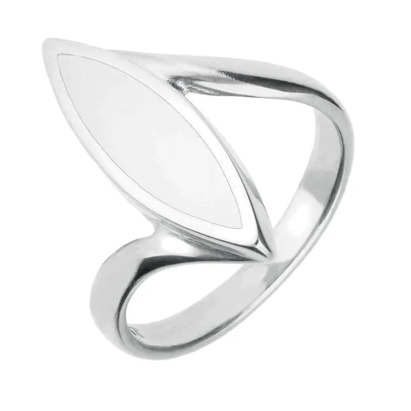 Sterling Silver Bauxite Toscana Twist Marquise Ring sold by C.W. Sellors
