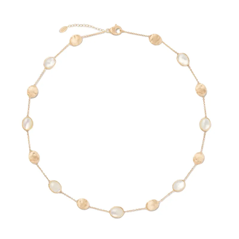 Marco Bicego Siviglia 18ct Yellow Gold Mother of Pearl Necklace sold by C.W. Sellors