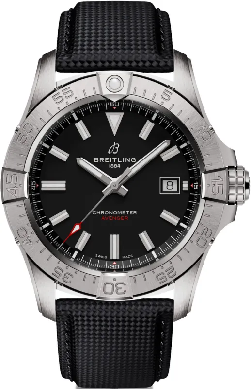 Breitling Avenger Automatic 42 Black Watch sold by C.W. Sellors