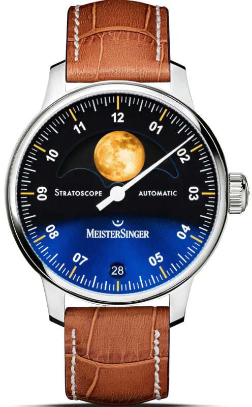 MeisterSinger Stratoscope Golden Moon Watch made by C.W. Sellors
