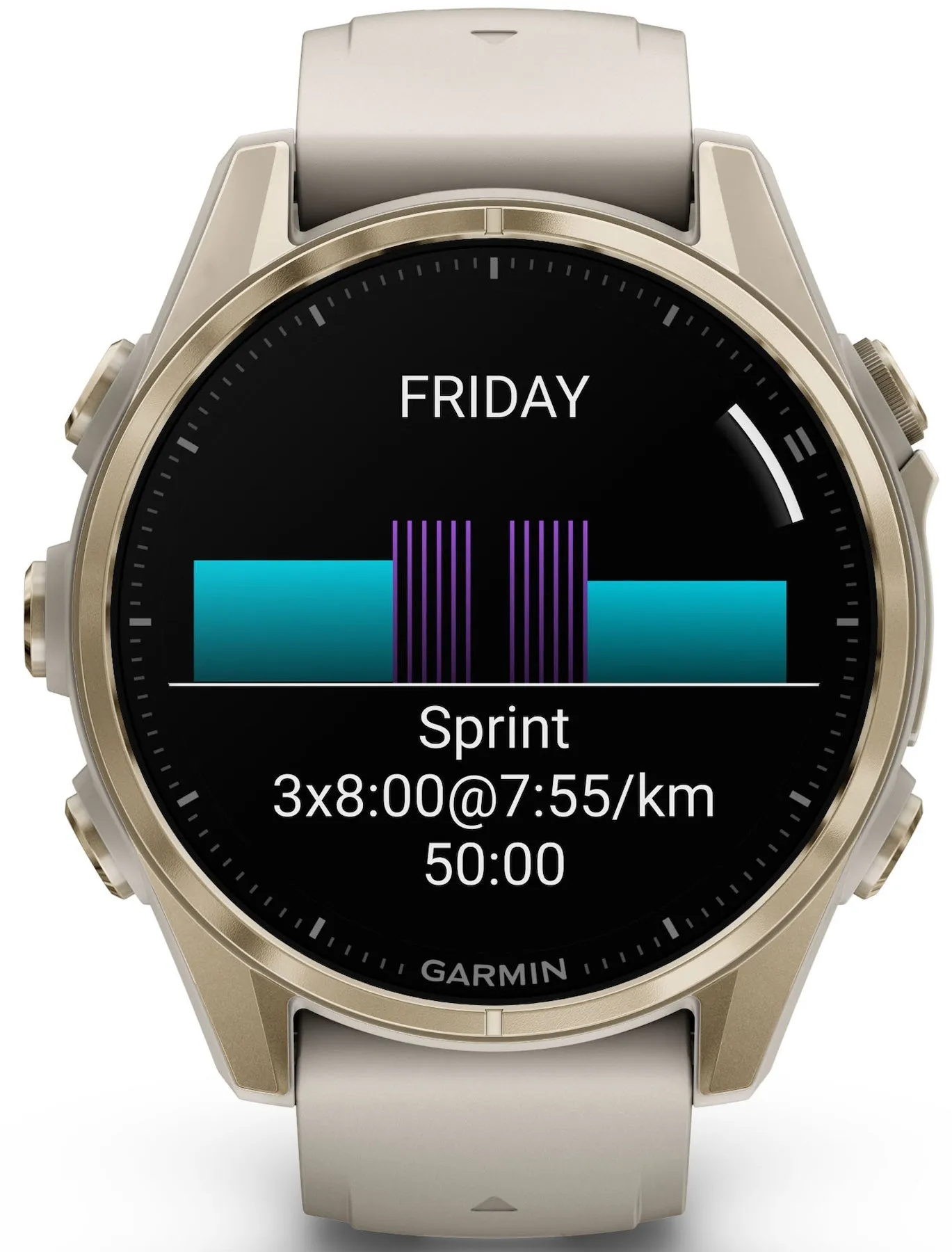 Garmin Fenix 8 43mm Sapphire AMOLED Soft Gold Fog Grey Watch sold by C.W. Sellors product image thumbnail 4