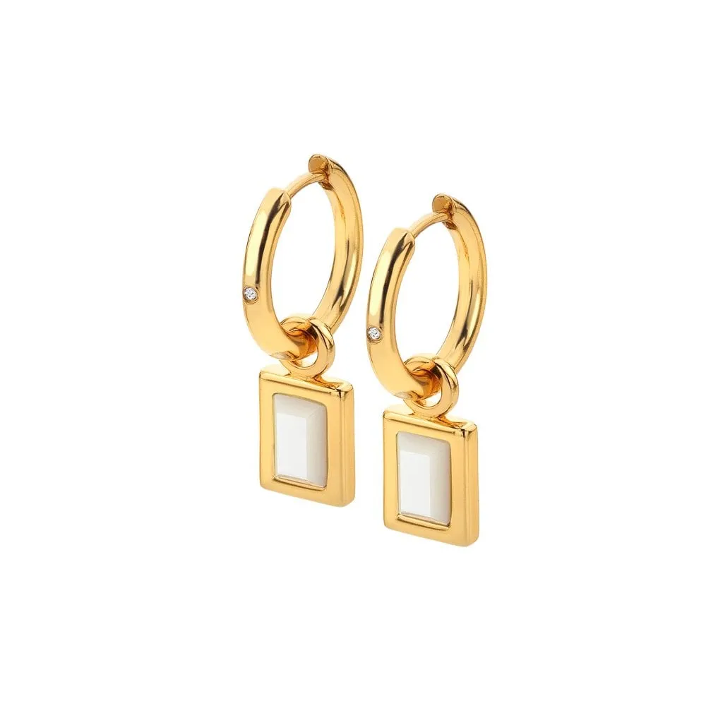 Hot Diamonds Gold Plated Sterling Silver Mother Of Pearl Rectangle Earrings sold by C.W. Sellors product image thumbnail 2