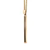 9ct Rose Gold Whitby Jet Long Slim Oblong Necklace sold by C.W. Sellors