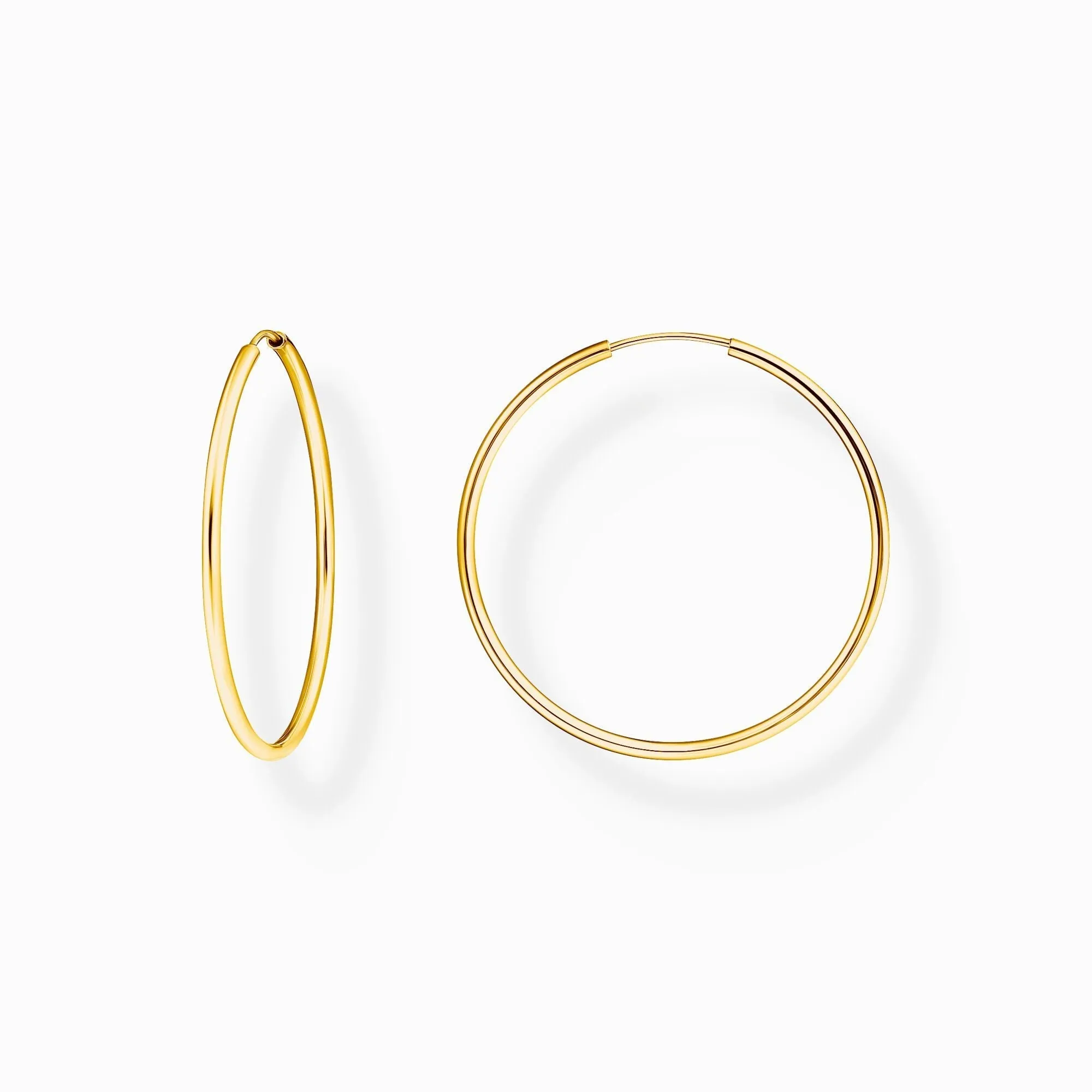 Thomas Sabo Gold Plated Sterling Silver Medium Hoop Earrings sold by C.W. Sellors