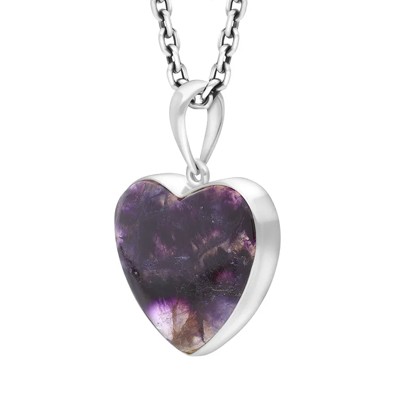 Sterling Silver Blue John Heart Pendant Necklace D sold by C.W. Sellors product image thumbnail 2