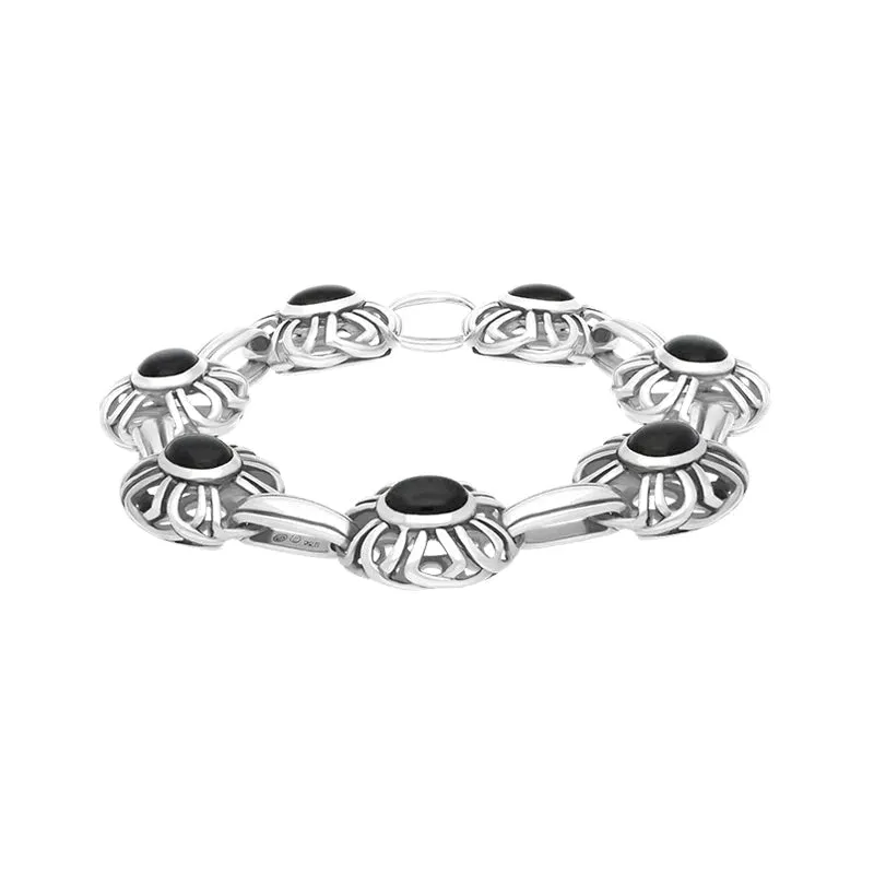 Sterling Silver Whitby Jet Oval Cage Bracelet D sold by C.W. Sellors product image thumbnail 2