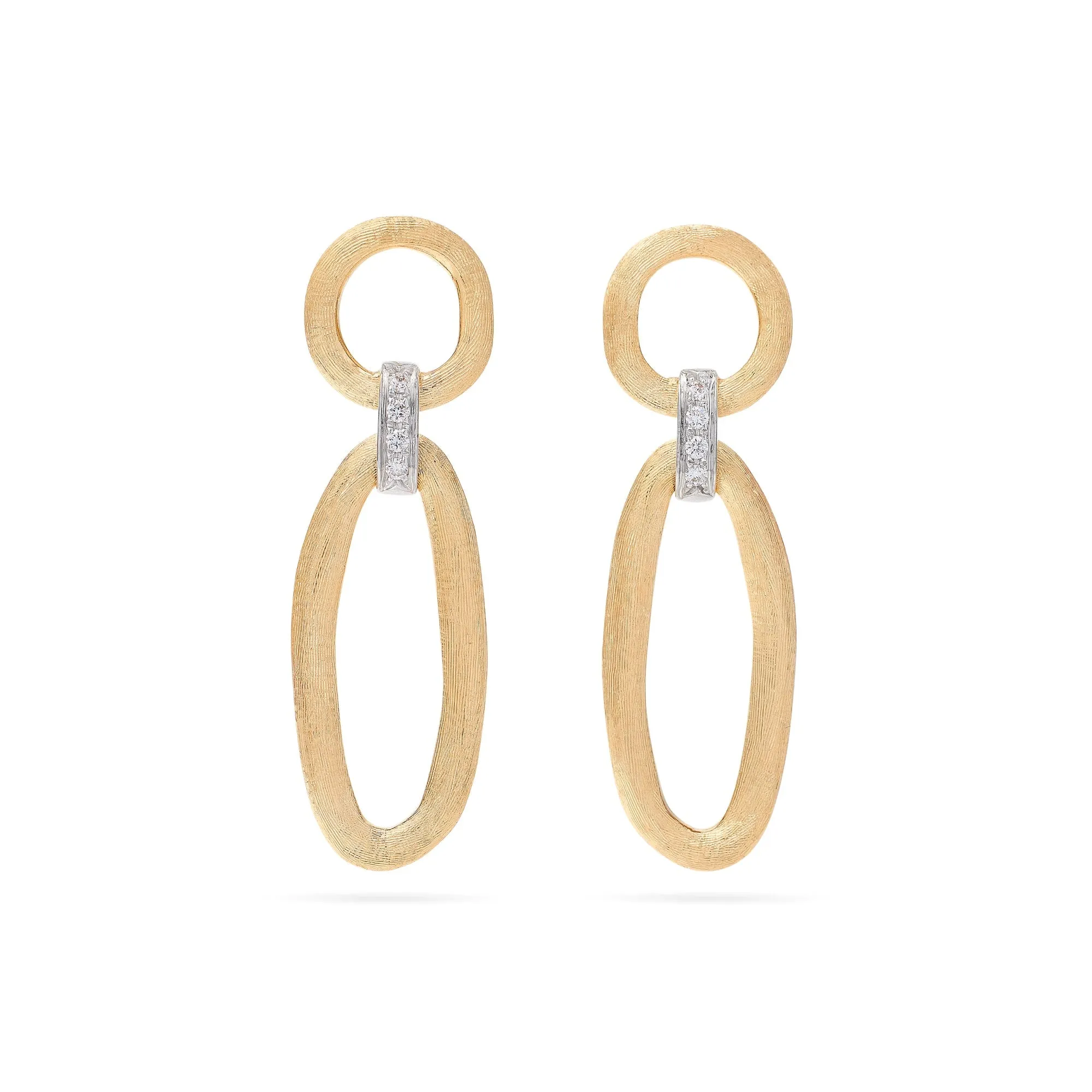Marco Bicego Jaipur Link 18ct Yellow Gold Diamond Drop Earrings sold by C.W. Sellors