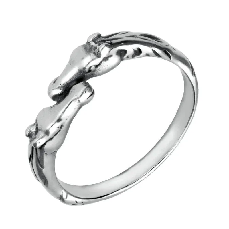 Sterling Silver Twin Horse Head Ring sold by C.W. Sellors