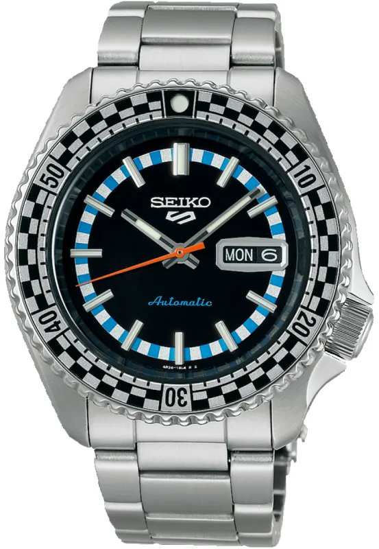 Seiko 5 Sports Black And White Checker Flag Special Edition made by Seiko