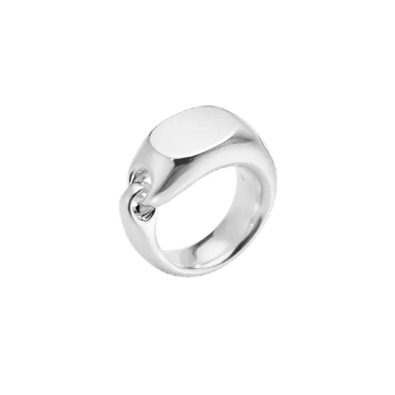 Georg Jensen Reflect Sterling Silver Signet Ring sold by C.W. Sellors