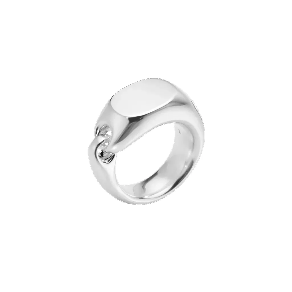 Georg Jensen Reflect Sterling Silver Signet Ring sold by C.W. Sellors