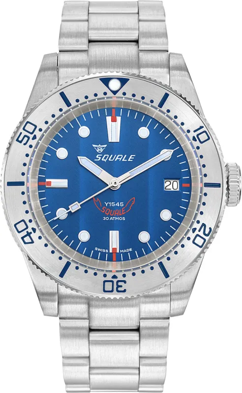 Squale 1545 Steel Blue Bracelet Watch sold by C.W. Sellors