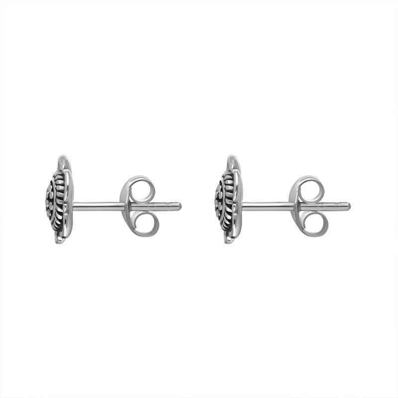 Sterling Silver Oxidised Flower Stud Earrings sold by C.W. Sellors product image thumbnail 2