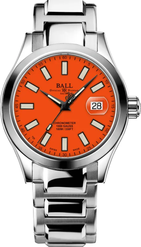 Ball Watch Company Engineer III Marvelight Chronometer Orange Watch made by C.W. Sellors