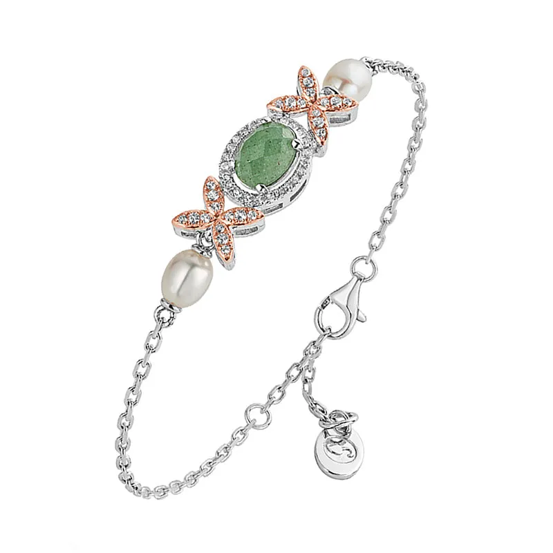 Clogau Queens Jubilee Superbloom Aventurine Bracelet D sold by C.W. Sellors