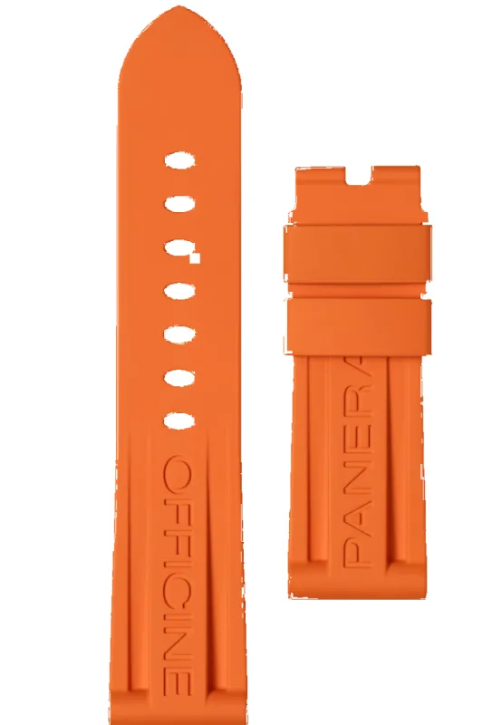 Panerai Strap Caoutchouc Orange 24/22mm made by Panerai