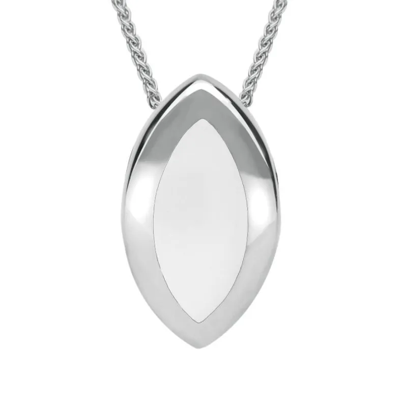Sterling Silver Bauxite Framed Marquise Necklace sold by C.W. Sellors