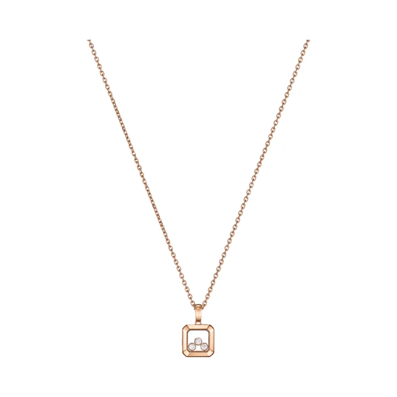 Chopard Happy Diamonds 18ct Rose Gold 0.15ct Diamond Necklace sold by C.W. Sellors