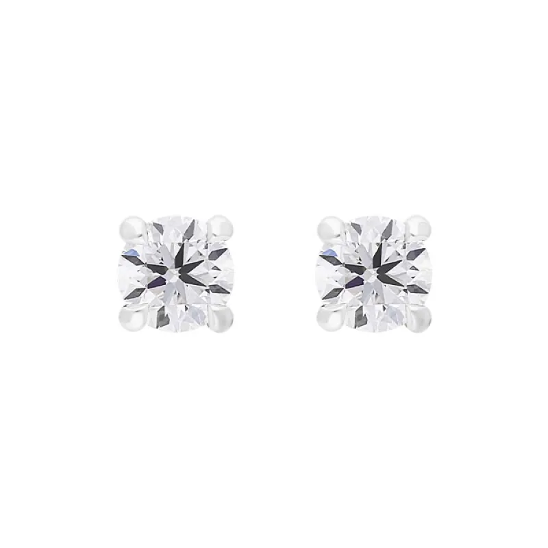 18ct White Gold 0.50ct Diamond Solitaire Stud Earrings sold by C.W. Sellors