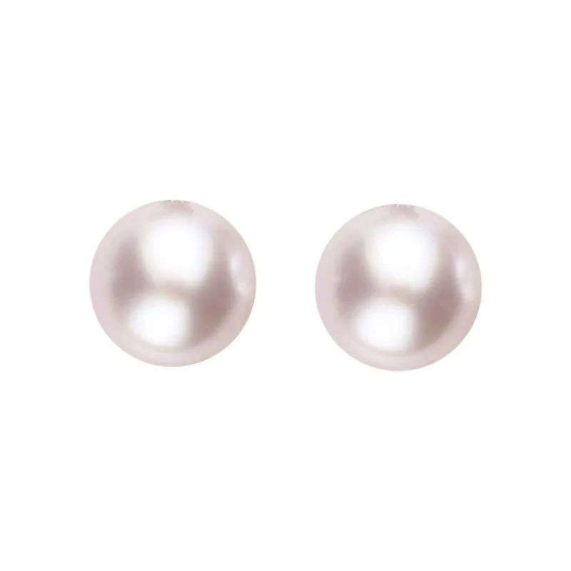 Sterling Silver 4mm Pink Freshwater Pearl Stud Earrings sold by C.W. Sellors