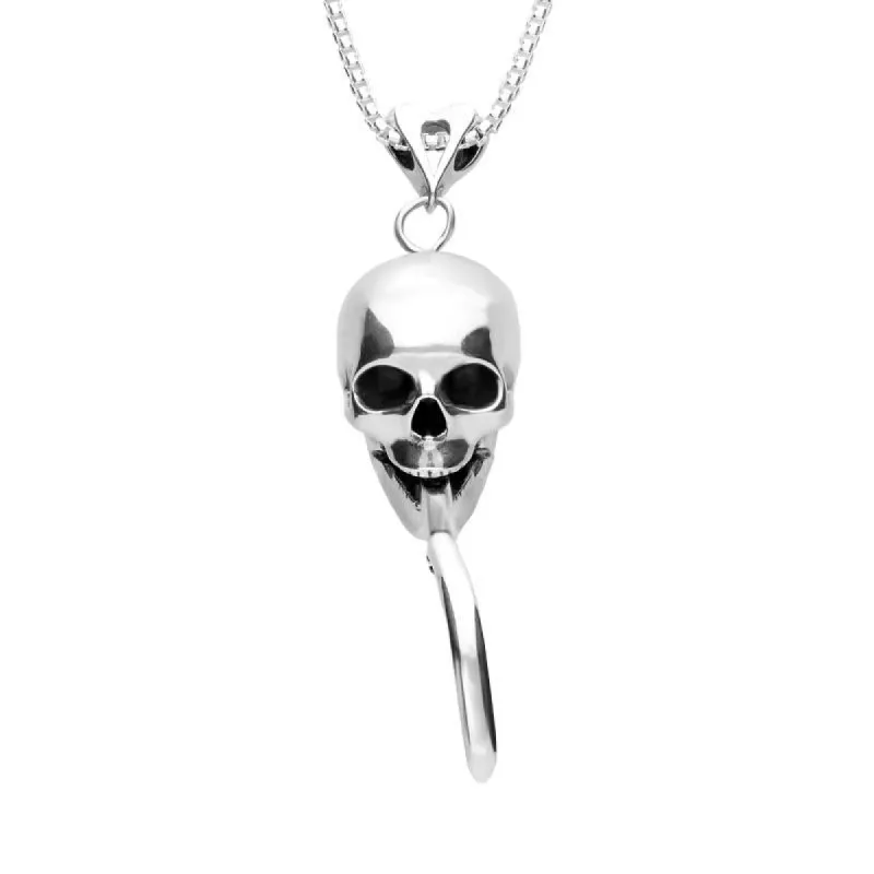 Sterling Silver Skull with Tentacle Necklace sold by C.W. Sellors