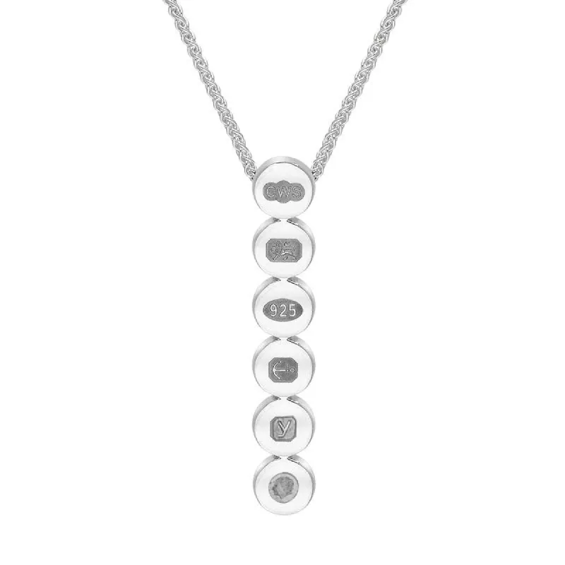 Sterling Silver King's Coronation Hallmark Round Disc Pendant Necklace D sold by C.W. Sellors