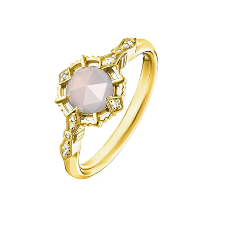 Thomas Sabo Vintage Yellow Gold Agate Diamond Ring D sold by C.W. Sellors