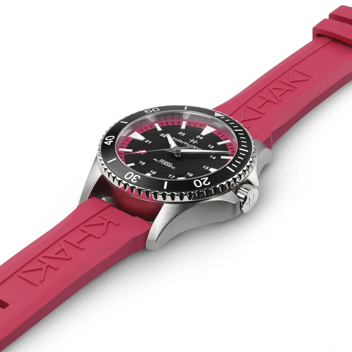 Hamilton Khaki Navy Scuba Auto Hot Pink Watch sold by C.W. Sellors product image thumbnail 4