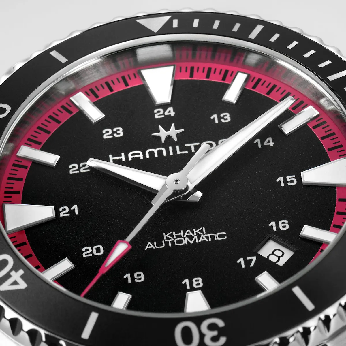 Hamilton Khaki Navy Scuba Auto Hot Pink Watch sold by C.W. Sellors product image thumbnail 3