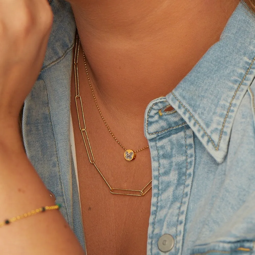 Hot Diamonds x Jac Jossa Gold Plated Sterling Silver Butterfly Necklace sold by C.W. Sellors product image thumbnail 3