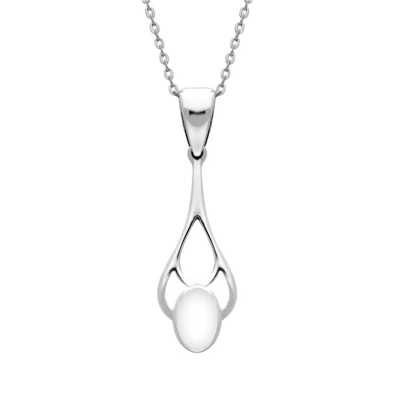 Sterling Silver Bauxite Large Oval Spoon Necklace sold by C.W. Sellors