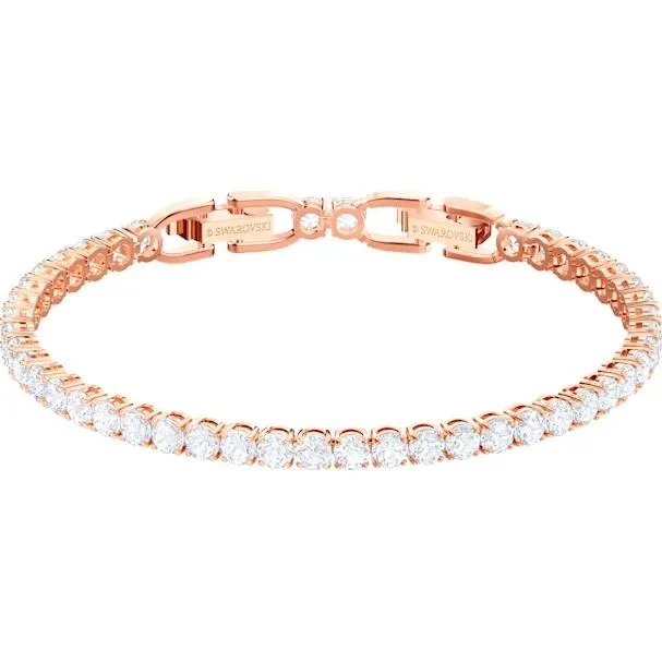 Swarovski Tennis Deluxe Rose Gold Plated Crystal Bracelet sold by C.W. Sellors