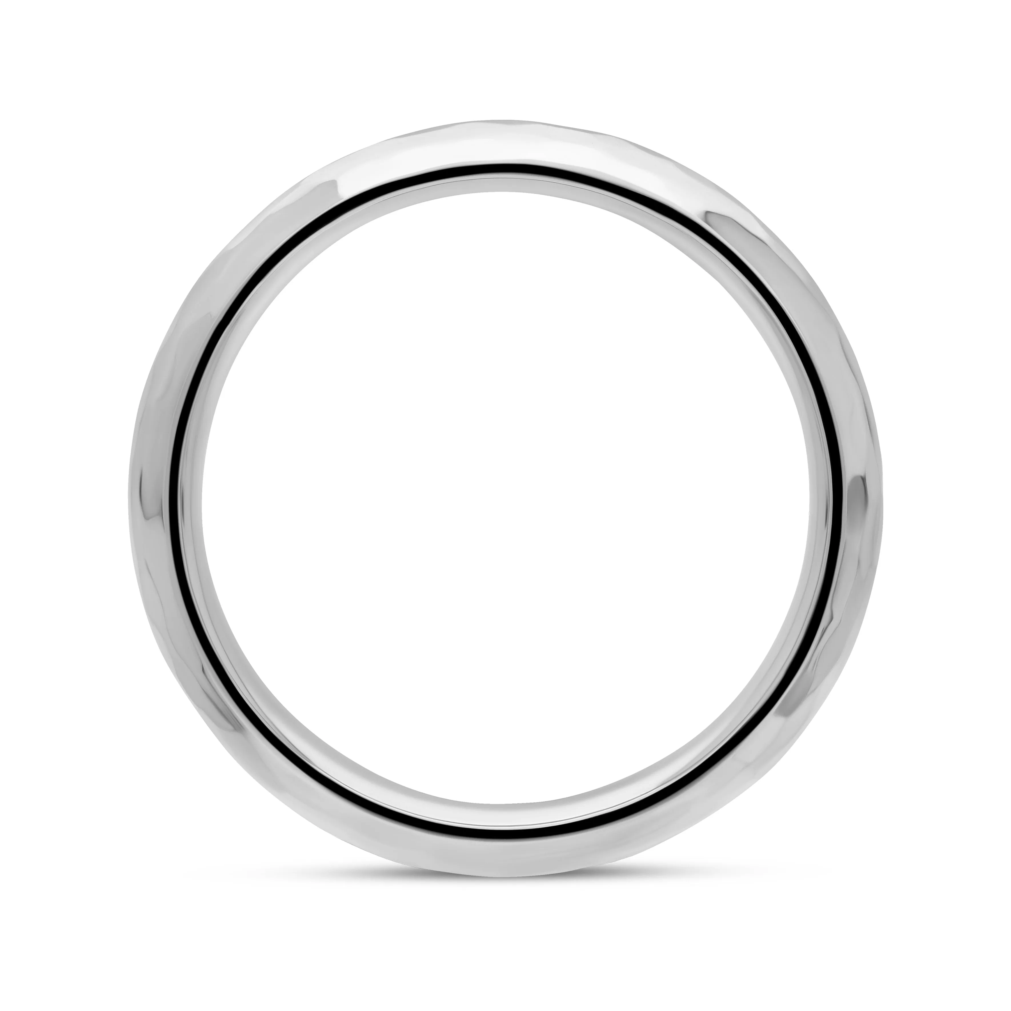 Sterling Silver King's Coronation Hallmark Hammered 6mm Ring D sold by C.W. Sellors product image thumbnail 3