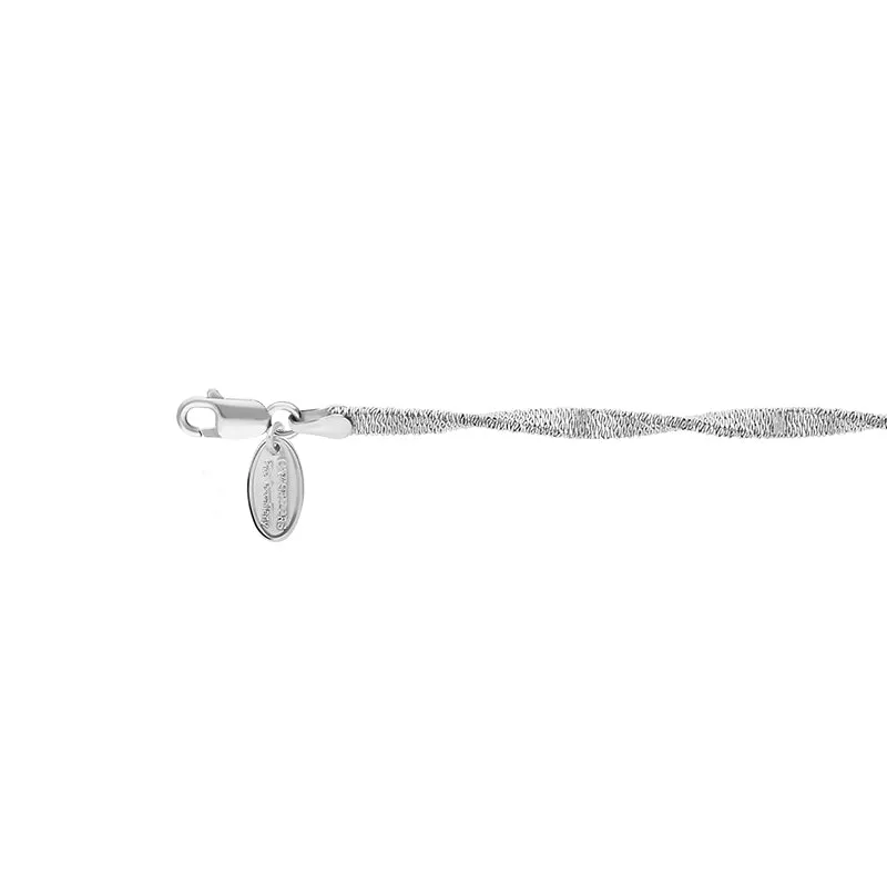 Sterling Silver 42cm Satin Finish Twisted Necklet Chain sold by C.W. Sellors product image thumbnail 2