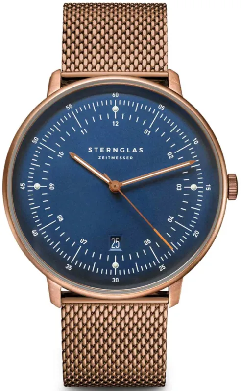 Sternglas Hamburg Blue Bronze Watch sold by C.W. Sellors