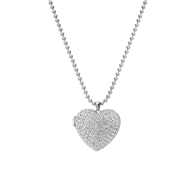 Hot Diamonds Memories Sterling Silver White Topaz Heart Locket D sold by C.W. Sellors