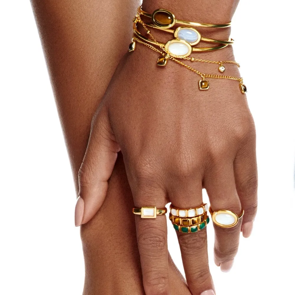 Hot Diamonds Gold Plated Sterling Silver Tigers Eye Square Bracelet sold by C.W. Sellors product image thumbnail 2