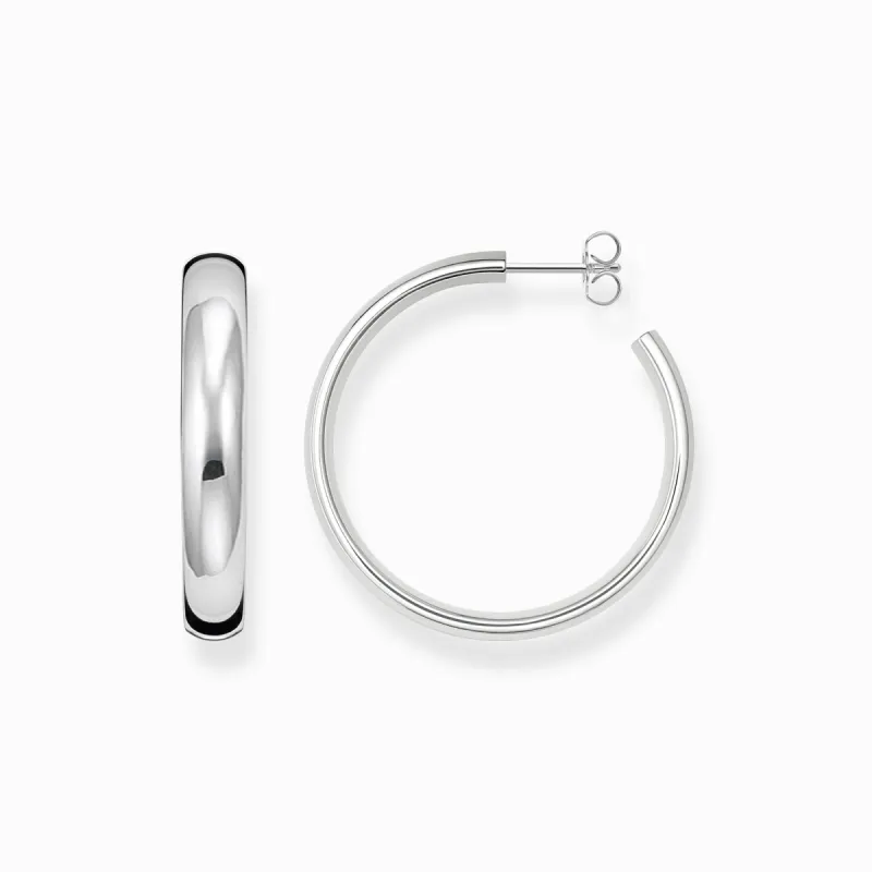 Thomas Sabo Sterling Silver Medium Hoop Earrings sold by C.W. Sellors